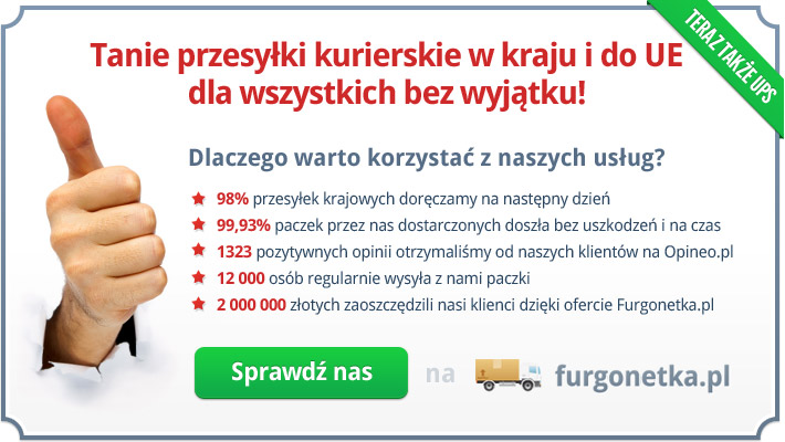 Tanie przesyłki kurierskie Furgonetka.pl